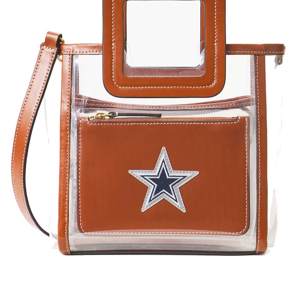 NWT Dallas Cowboys Clear Mini Shirley Bag from STAUD